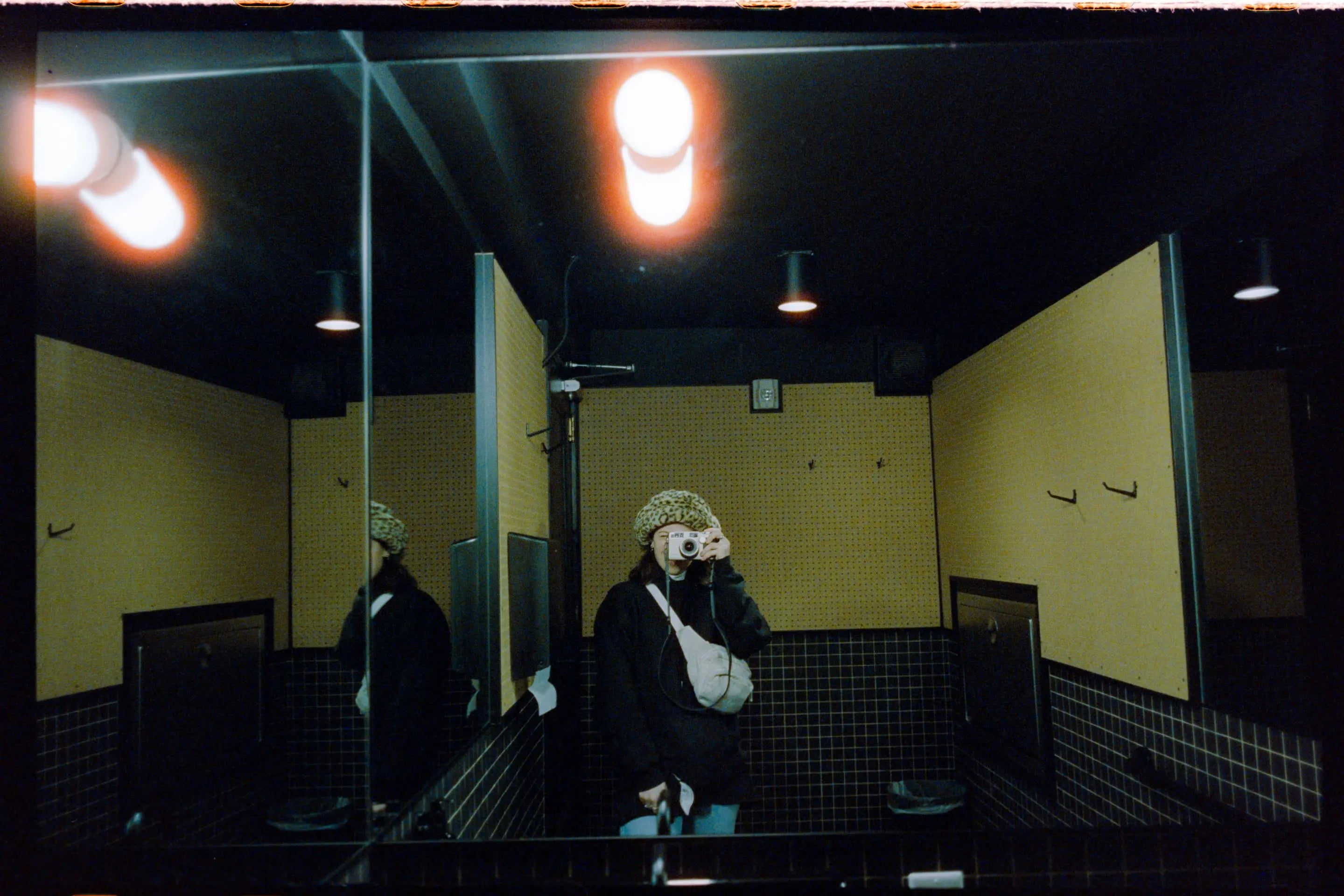 Blue hour in the city on 35mm film